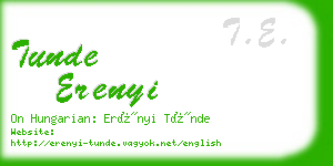 tunde erenyi business card